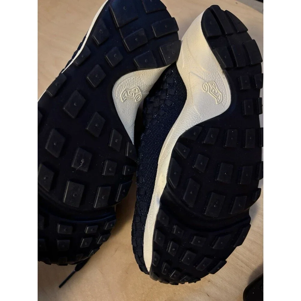Nike Women's Air Footscape Woven Raw HF1759-400 Obsidian/Coconut/Wheat SZ 9 Blue